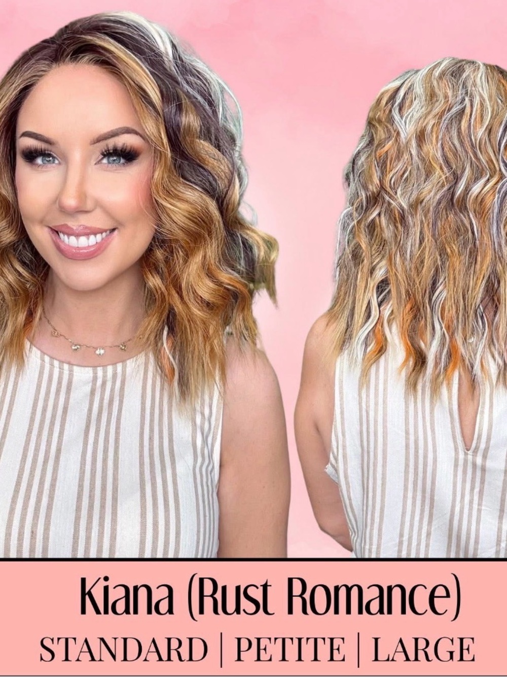Kiana (Rust Romance) Standard Wig - Brand New With Tags Chelsea Smith Crowns